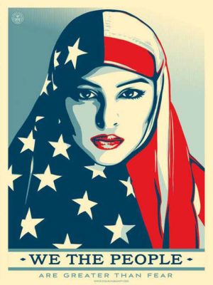 Shepard Fairey - We the People - are greater than fear