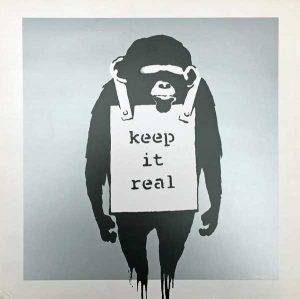 Banksy - Keep it real (silver, 2008)