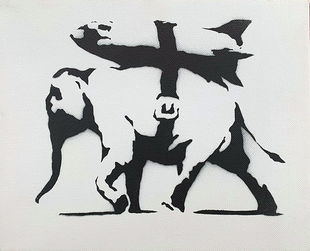 Banksy - Elephant Rocket Missile (full view)