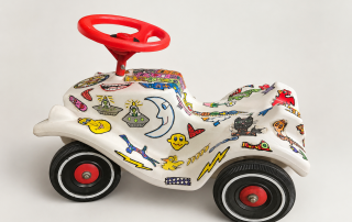 Handbemalter Vintage-Bobby-Car im Galerie-Look Rizzi Bobby Car