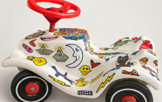 Handbemalter Vintage-Bobby-Car im Galerie-Look Rizzi Bobby Car