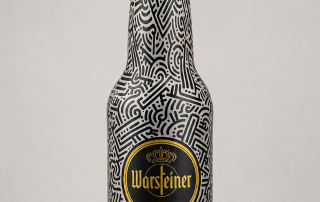 Warsteiner ‘Artist’s Bottle’ with a labyrinth pattern