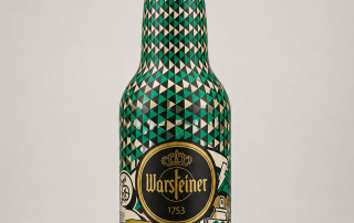 Warsteiner ‘Artist’s Bottle’ with a geometric pattern